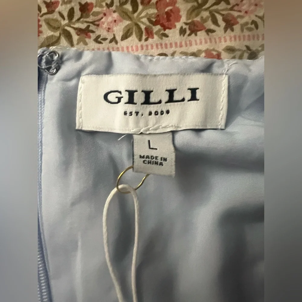 Landry Kate / GILLI Monroe Mini Dress Blue & White Striped Side Bow Ties Large - Picture 10 of 16